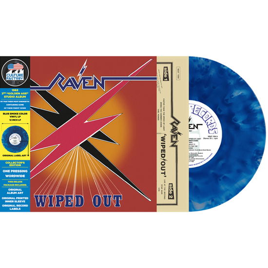 Cover for Raven · Wiped out (Blue Smoke Vinyl) (LP) (2022)