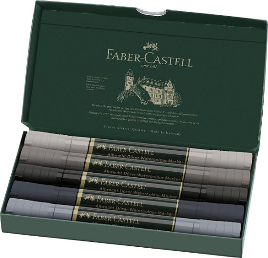 Faber-castell - Watercolour Marker A.dAÃÂ¼rer Grey (5 Pcs) (160306) - Faber - Koopwaar - Faber-Castell - 4005401603061 - 