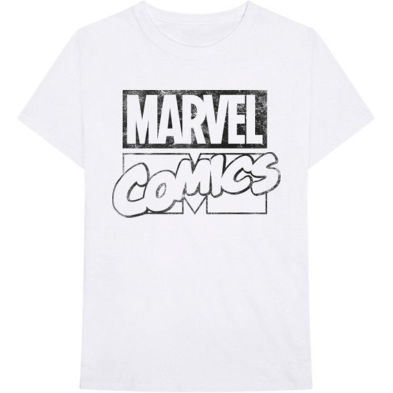 Cover for Marvel Comics · Marvel Comics Unisex T-Shirt: Logo (T-shirt) [size L] [White - Unisex edition]
