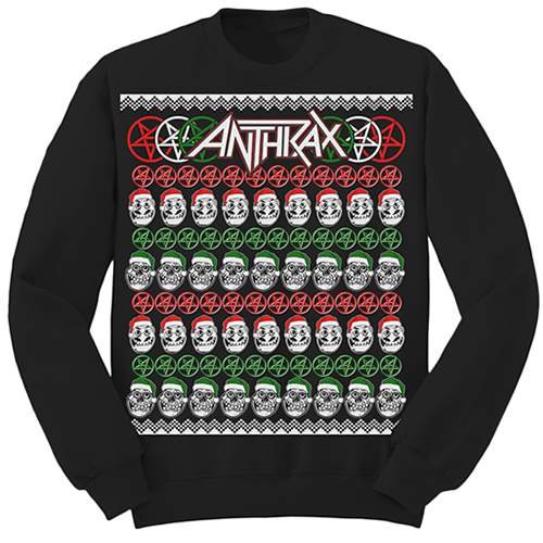 Cover for Anthrax · Anthrax Unisex Sweatshirt: Skulls Christmas (Bekleidung) [size S] [Black - Unisex edition]