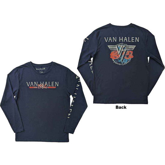 Van Halen Unisex Long Sleeve T-Shirt: 84 Tour (Back & Sleeve Print) - Van Halen - Koopwaar -  - 5056561090061 - 