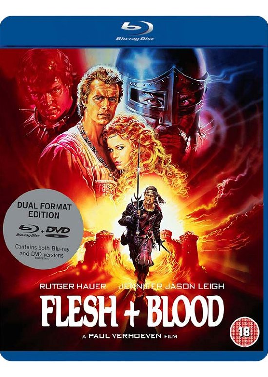 Cover for FLESH  BLOOD Eureka Classics Dual Format Bluray  DVD · Flesh and Blood (Blu-ray) (2018)