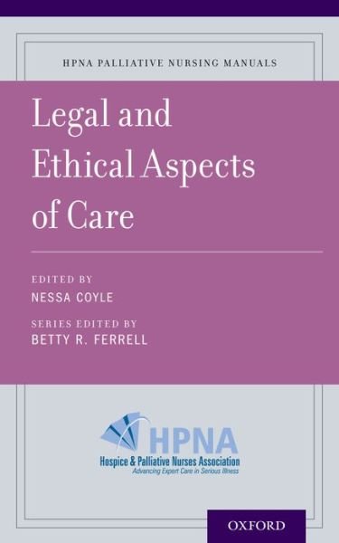 Cover for Legal and Ethical Aspects of Care (Paperback Book) (2016)