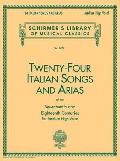 Cover for 24 Italian Songs &amp; Arias - Medium High Voice (Book) (1986)