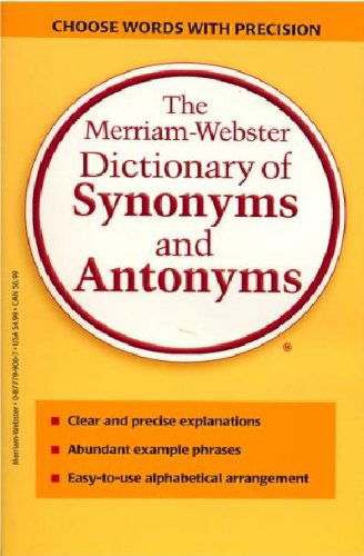 Cover for Merriam-Webster Inc · The Merriam-Webster Dictionary of Synonyms and Antonyms (Paperback Book) (1994)