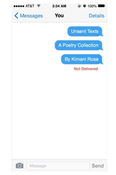 Cover for Kimani Rose · Unsent Texts (Paperback Book) (2019)