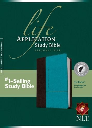 Cover for Tyndale House Publishers · NLT Life Application Study Bible Personal Size Juniper / Gray (Leather Book) [Teal/Brown Imitation] (2014)