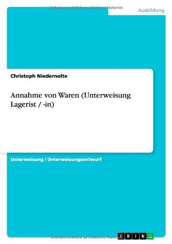 Cover for Niedernolte · Annahme von Waren (Unterwei (Book) [German edition] (2013)