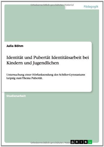 Cover for Böhm · Identität und Pubertät Identitätsa (Buch) [German edition] (2014)