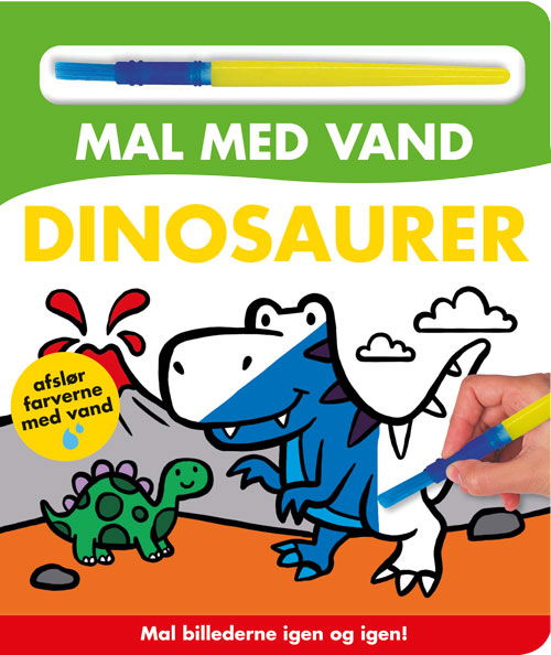 Mal med vand - Dinosaurer (papbog med pensel - farvelæg igen og igen) (Cardboard Book) [1º edição] (2023)