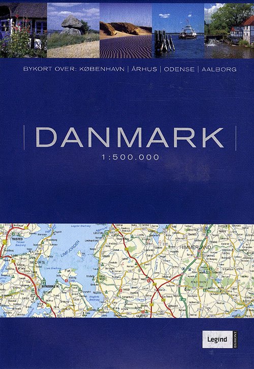 Cover for Danmarkskort 1:500.000 (Landkart) [1. utgave] (2019)