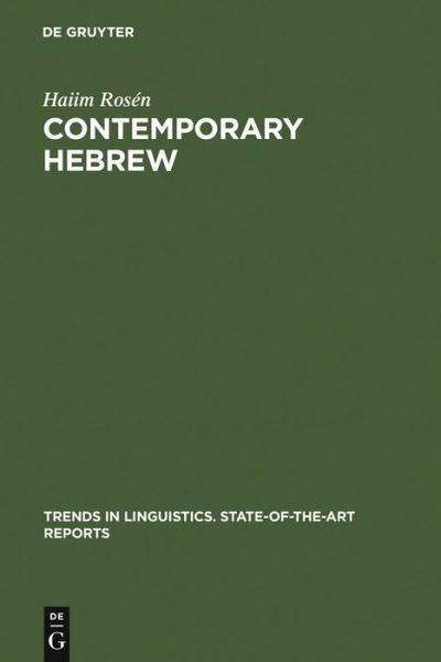 Cover for Rosén · Contemporary Hebrew (Book) (1977)