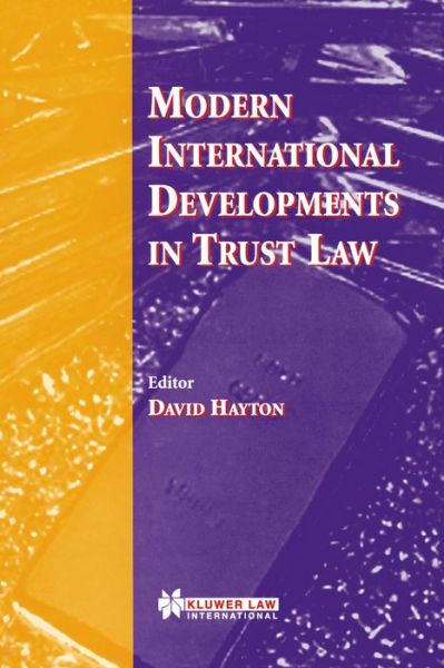 Cover for David J. Hayton · Modern International Developments in Trust Law (Hardcover Book) (1999)