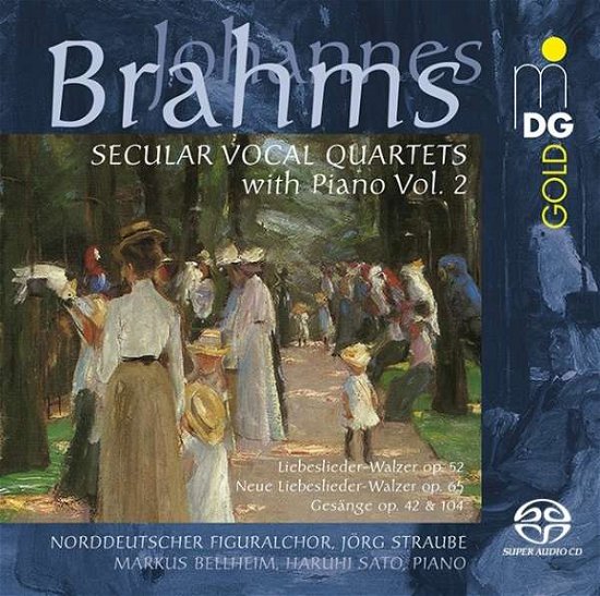 Johannes Brahms: Secular Vocal Quartets With Piano Vol. 2 - Norddeutscher Figuralchor / Jorg Straube / Haruhi Sato & Marku - Musik - MDG - 0760623192062 - 20 november 2015