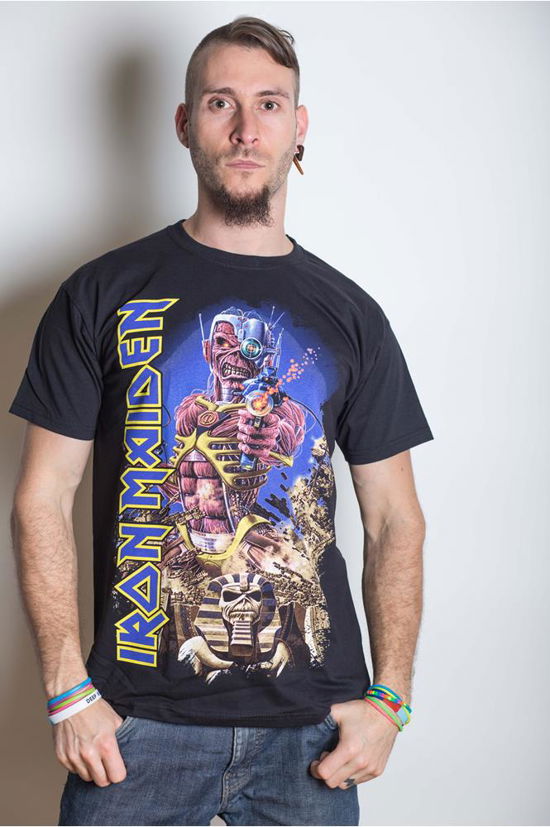 Iron Maiden Unisex T-Shirt: Somewhere Back in Time - Iron Maiden - Produtos - Global - Apparel - 5055295346062 - 12 de agosto de 2019