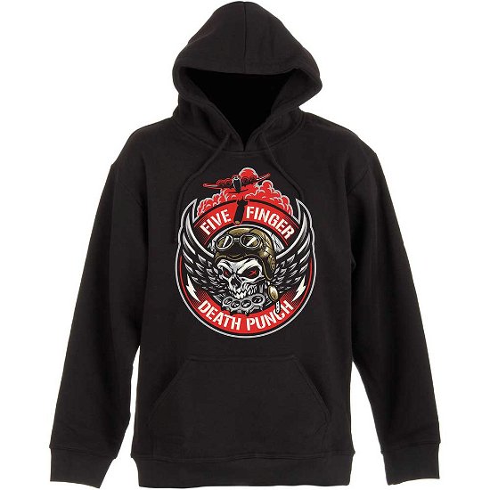 Five Finger Death Punch Unisex Pullover Hoodie: Bomber Patch - Five Finger Death Punch - Merchandise - Global - Apparel - 5056170620062 - 