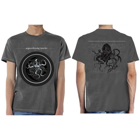 A Perfect Circle Unisex T-Shirt: Octocircle 2018 (Back Print) (Ex-Tour) - A Perfect Circle - Marchandise -  - 5056170646062 - 