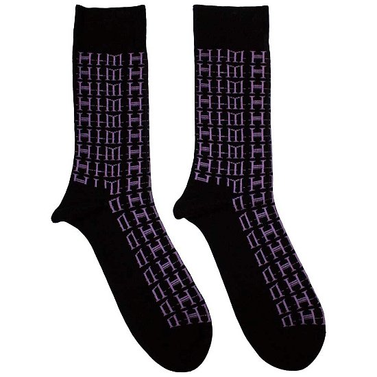 Cover for Him · HIM Unisex Ankle Socks: Logo Repeat (UK Size 7 - 11) (TØJ) [size M]