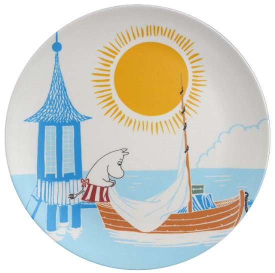 Moomin Bamboo Melamine Plate 24cm Oursea - Moomins - Barbo Toys - Annen - GAZELLE BOOK SERVICES - 5704976073062 - 13. desember 2021