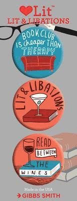 Cover for Gibbs Smith · Lit and Libations 3 Badge Set - LoveLit Button Assortment (N/A) (2018)