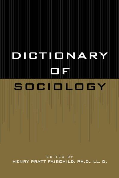 Cover for Henry Pratt Fairchild · Dictionary of Sociology (Paperback Book) (1944)