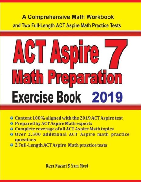 Cover for Reza Nazari · ACT Aspire 7 Math Preparation Exercise Book (Paperback Book) (2019)