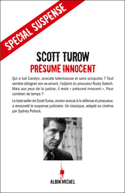 Cover for Scott Turow · Presume Innocent (Collections Litterature) (French Edition) (Paperback Book) [French edition] (2010)