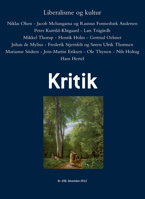 Cover for Frederik Stjernfelt; Lasse Horne Kjældgaard · Kritik, 45. årgang, nr. 206 (Hæftet bog) [1. udgave] (2012)