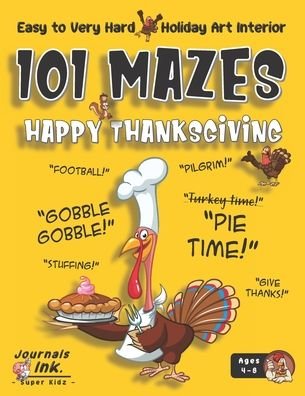 Thanksgiving Maze Book for Kids Ages 4-8 - Sk - Bøger - Independently Published - 9798697418062 - 15. oktober 2020