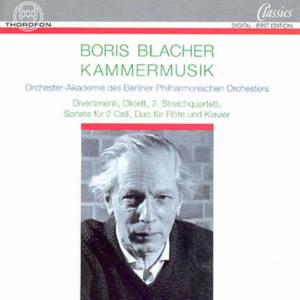 Divertimenti / String Quartet No 2 / Octet - Blacher - Música - THOR - 4003913122063 - 1 de noviembre de 1995