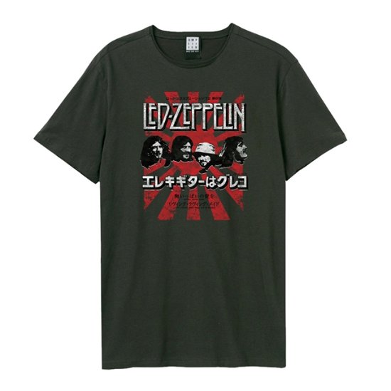 Cover for Led Zeppelin · Led Zeppelin - Burst Amplified Vintage Charcoal Medium T-Shirt (T-shirt)