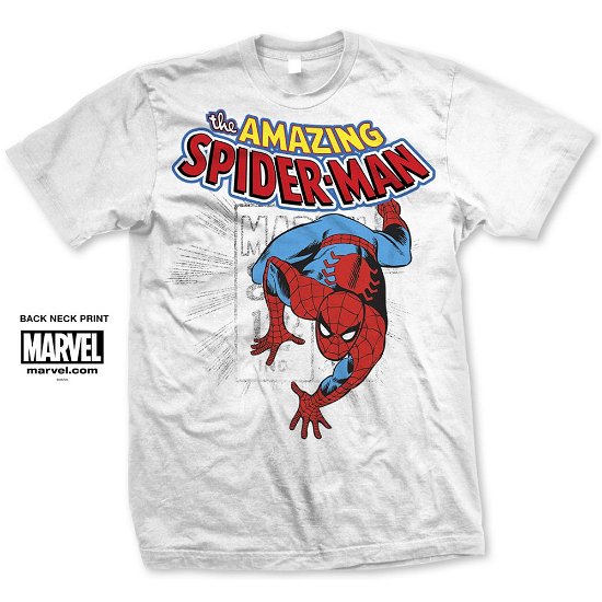 Cover for Marvel Comics · Marvel: Spider-Man Stamp Bianco (T-Shirt Unisex Tg. S) (N/A) [size S] [White - Unisex edition]
