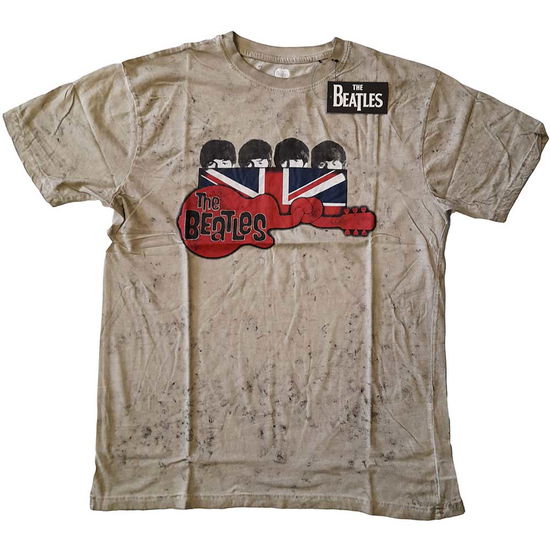 Cover for The Beatles · The Beatles Unisex T-Shirt: Guitar &amp; Flag (Wash Collection) (T-shirt) [size S]