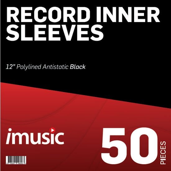 Cover for imusic sleeves · 50 x 12&quot; Polylined Black Inner Sleeves (INNER SLEEVES) [Black edition] (2024)