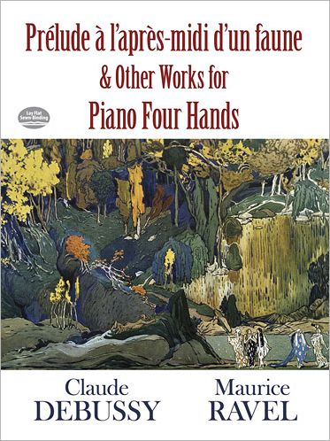 Cover for Classical Piano Sheet Music · Prelude a L'apres-midi D'un Faune and Other Works for Piano Four Hands (Dover Music for Piano) (Paperback Book) [Bilingual edition] (2012)