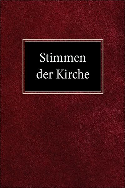 Cover for Martin H Bertram · Stimmen Der Kirche (Paperback Book) (1961)