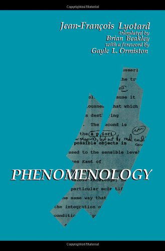 Cover for Jean-francois Lyotard · Phenomenology (Suny Series in Contemporary Continental Philosophy) (Suny Series, Teacher Empowerment and School Reform) (Paperback Book) [Fifth Printing edition] (1991)