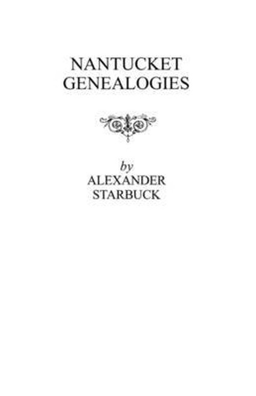 Cover for Starbuck · Nantucket Genealogies (Taschenbuch) (2009)