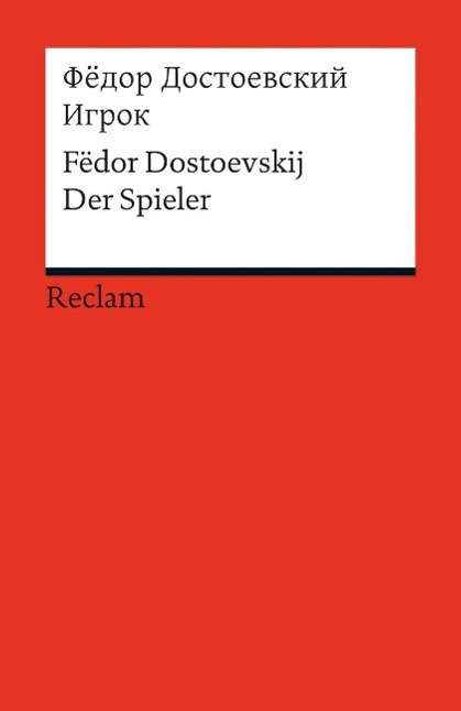 Cover for Fëdor Dostoevskij · Reclam Ub.19806 Dostojewskij,igrok (Book)