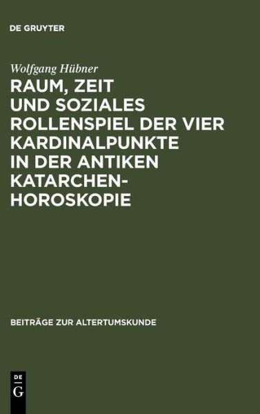 Cover for Hübner · Raum, Zeit und soziales Rollensp (Book) [German edition] (2003)
