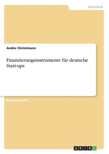 Cover for Christmann · Finanzierungsinstrumente für (Book)