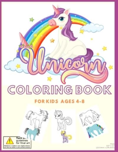Cover for Jao Edition · Unicorn Coloring Book for Kids Ages 4-8 (Paperback Bog) (2020)