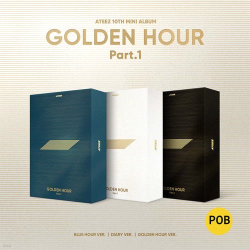 Cover for ATEEZ · Golden Hour pt. 1 (CD/Merch) [Korean Photobook Bundle + Pre-order Photocard edition] (2024)