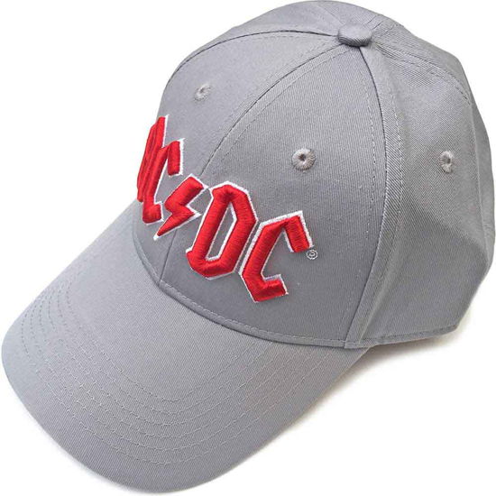 AC/DC Unisex Baseball Cap: Red Logo (Grey) - AC/DC - Koopwaar - Perryscope - 5056170626064 - 