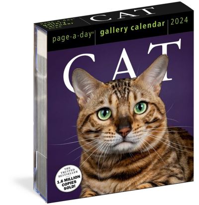 Cover for Workman Calendars · Cat Page-A-Day Gallery Calendar 2024: A Delightful Gallery of Cats for Your Desktop (Kalender) (2023)