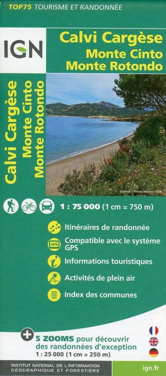 Cover for Ign · IGN TOP75: Calvi - Cargesse - Mt Cinto - Mte Rotondo (Tryksag) (2015)
