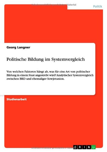 Cover for Langner · Politische Bildung im Systemver (Book) [German edition] (2014)