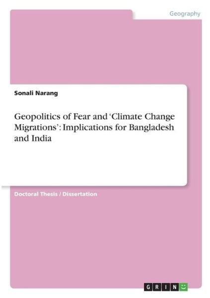 Cover for Narang · Geopolitics of Fear and 'Climate (Book) (2017)