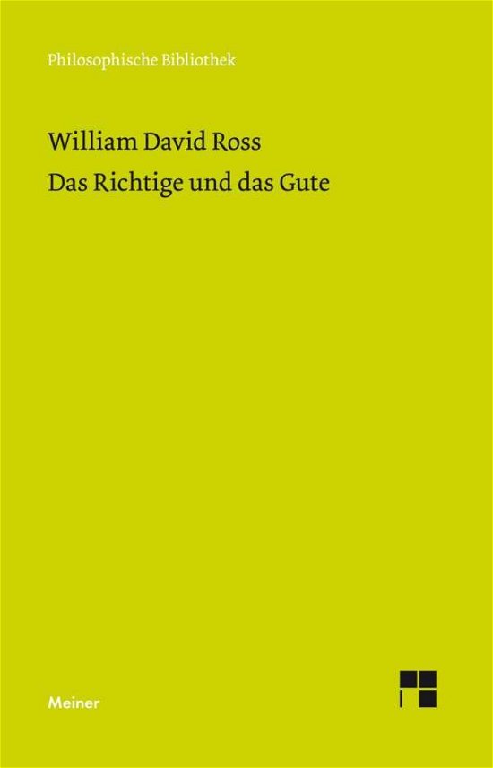 Cover for Ross · Das Richtige und das Gute (Buch)
