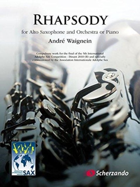 Cover for Rhapsody: For Alto Saxophone and Orchestra or Piano (Book)